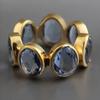 Vintage ring set with oval synthetic zircon women's ring ring, hot-selling factory in Europe and America