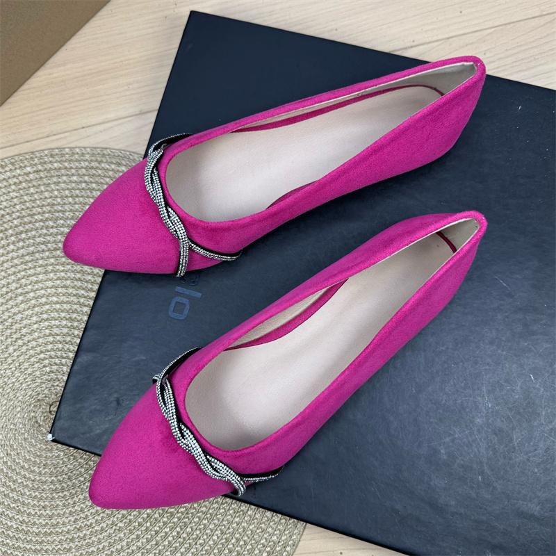 Fashion Flat Shoes for Women Spring  Autumn 2025 New Pointed Soft Soled Professional Work Shoes Black Plus Size Women's Shoes 42 43 44