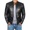 Giacca da Moto in Pelle da Uomo Vestibilità Slim Cappotto Corto Collo a Lancia Giubbotti in PU Autunno Zip Staccabile Antivento Cappotto in Pelle Abbigliamento da Uomo