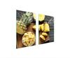 GLAS-SCHUTZPLATTE FÜR DIE KÜCHE 65x52 ANANAS