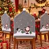 Snowman Chair Protective Slipcover Santa Claus Stool Cover Christmas Chair Cover  Xmas Party