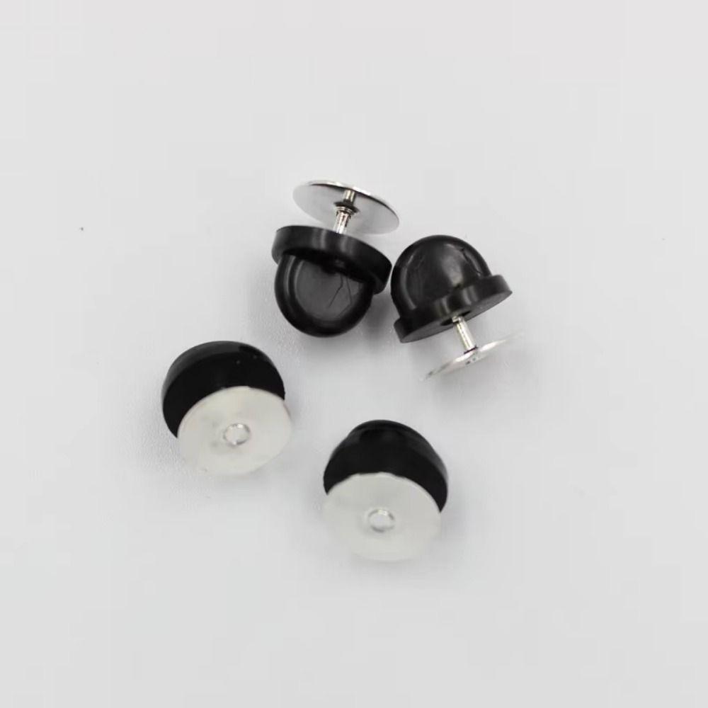 80Sets Metal Pin Butterfly Clutch Secure Clasp Brooch Backing Rubber Pin Backs  Needlework Projects