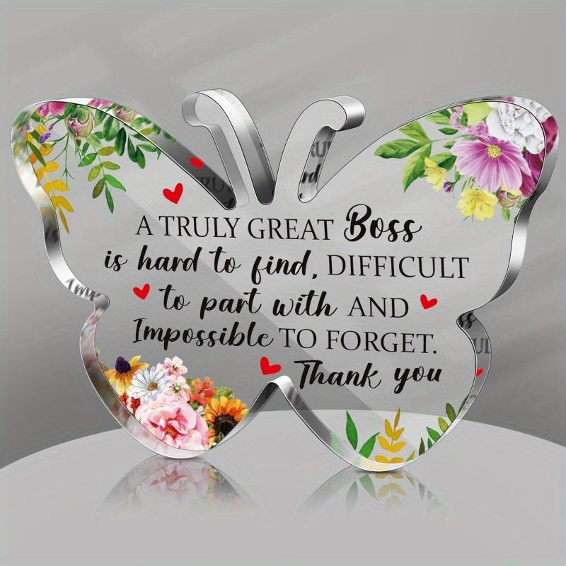 Thank You Acrylic Sign - Inspirational Appreciation Gift for Boss & Coworkers