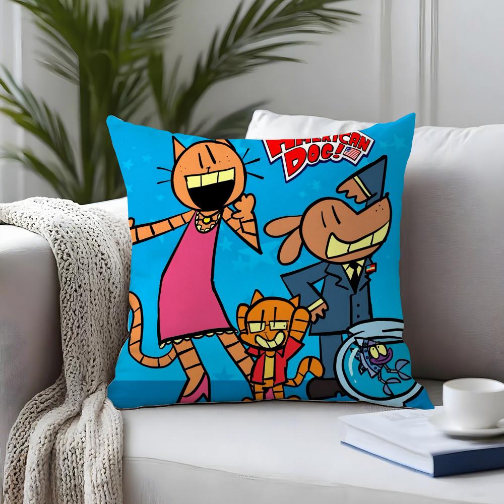 1PC Anime DDogmans Cushion Cover Plush Fabric Soft DoubleSided Printed Sofa Warm Winter Home Child Gift Pillow Case