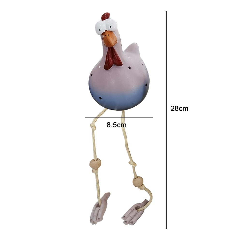 Big-eyed Chicken Creative Statue Craft Handicraft Long Feet Creative Sculptures Waterproof Perfect Gifts for Outdoor Indoor Yard