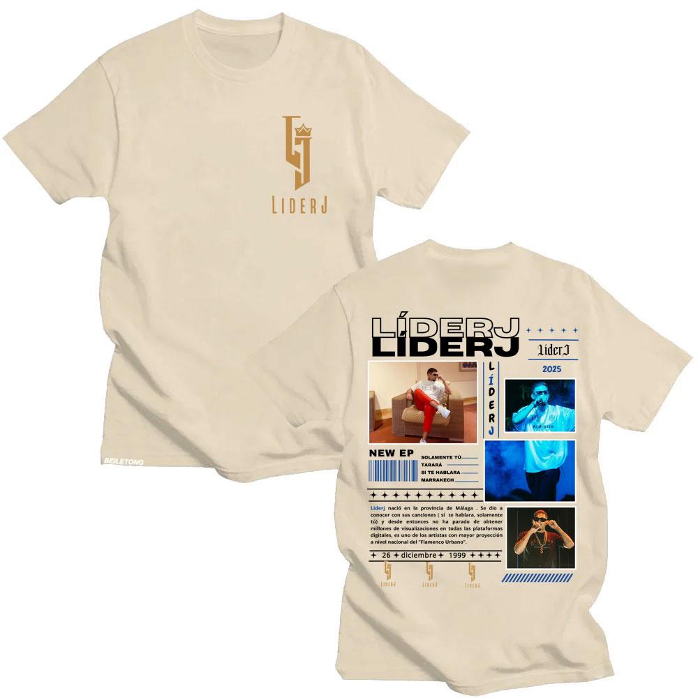 Rapper LIDERJ Album Tour 2025 T-shirt Men Women Pop Music Fashion Casual Hip Hop T Shirt Cotton Oversized Casual Summer T-shirts