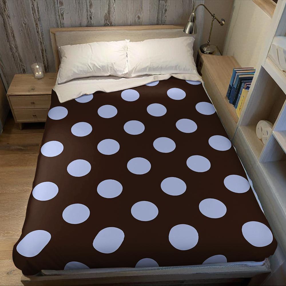 Braun Blaue Punkte Flanelldecke Warm Weich Halloween Weihnachten Sofa Warm Gemütlich Dekorative Deko Geschenk für Alle Jahreszeiten
