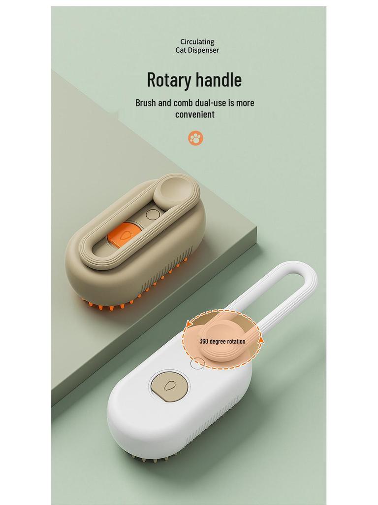 Universal Pet Electric Spray & Massage Comb for Cats and Dogs - Anti-Flyaway Hair Bath Brush