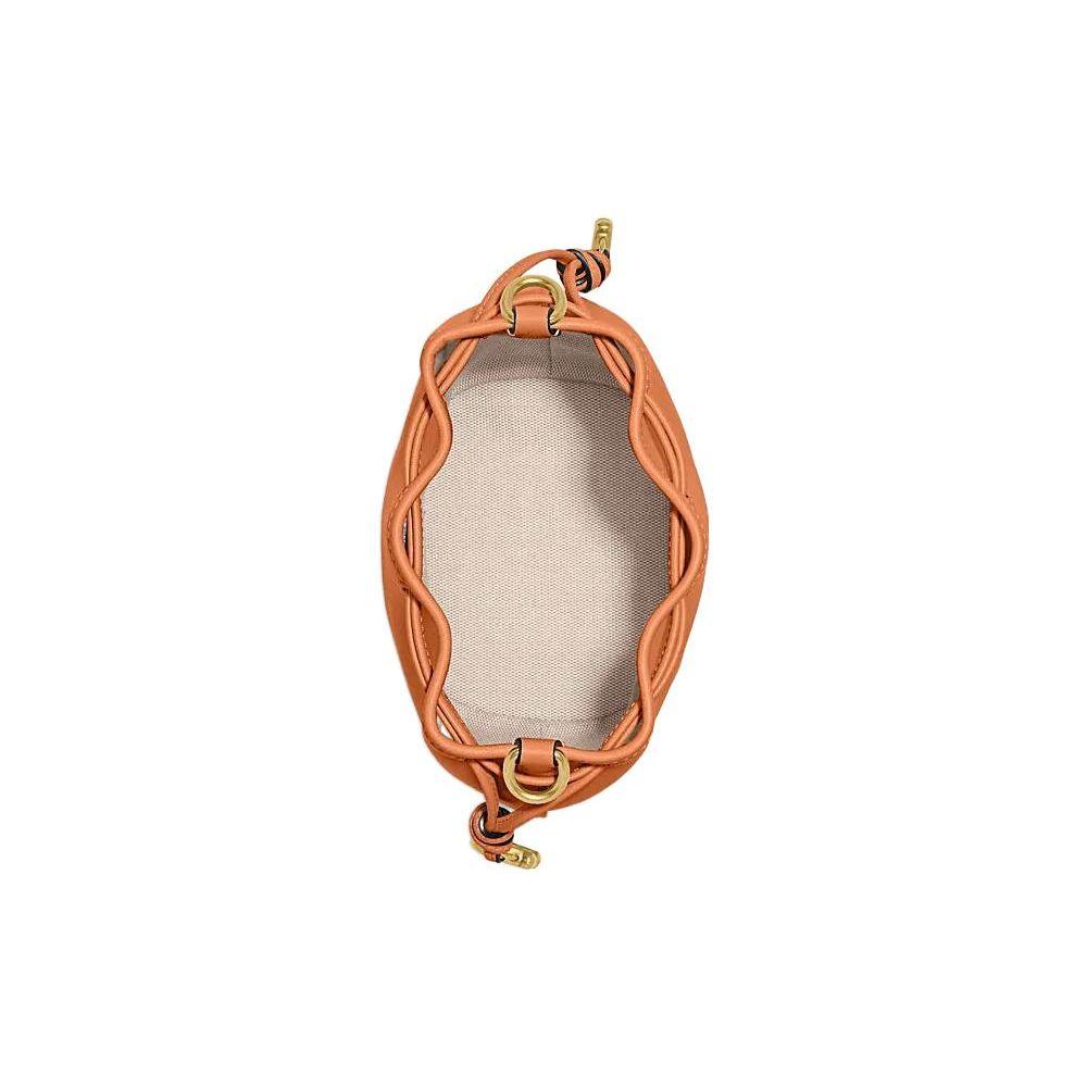 Coach Camila 17 Solid Color Carriage Logo Tag Hardware Drawstring Closure Bucket Bag Women Bucket Bag Orange CJ835-B4UC8