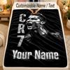 Flannel BlanketCristiano Ronaldo Custom Name Text Personalized Soft Warm Throw Blanket Home Decor Gift