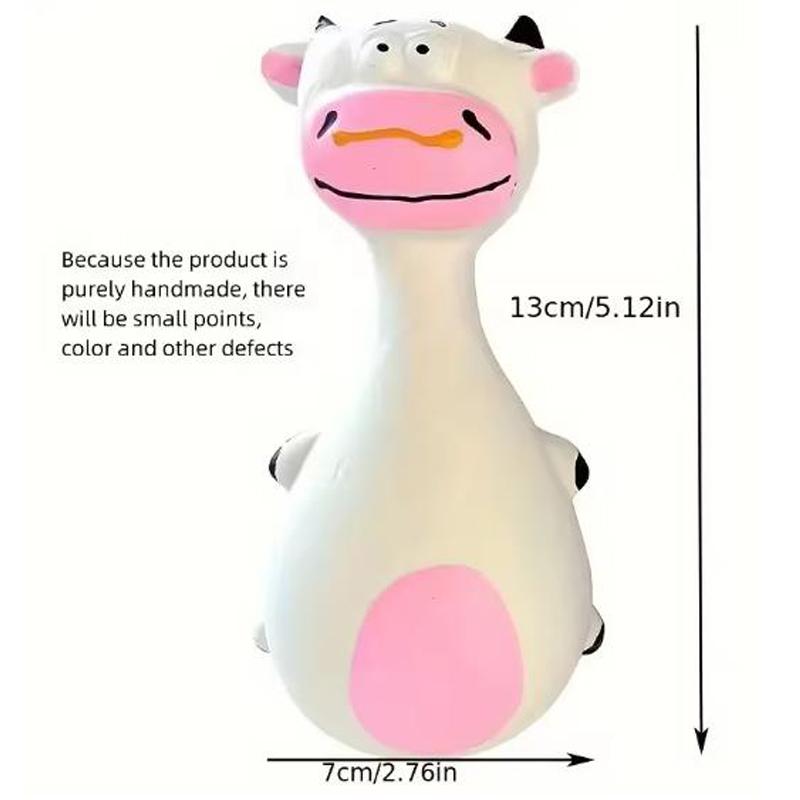 1pc Dog Toys Sound Squeaky Elephant/Cow Animal Chew Pet Rubber Vocal Toys For Small Large Dogs Bite Resistant Interactive Toy