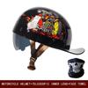 Fashionable Unisex Four-Season Motorcycle Helmet with Sun Protection, Half-Covered Design, Summer-Ready