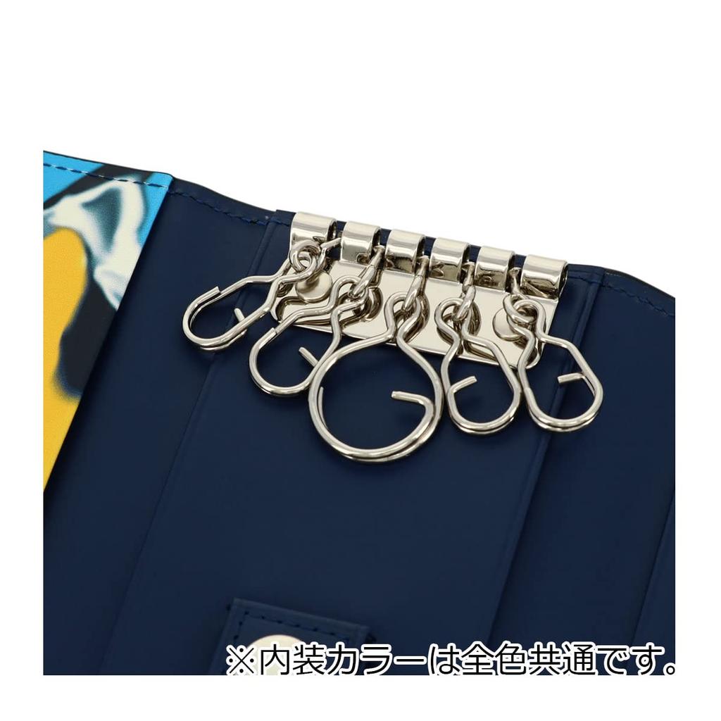 En Key Case 5 Rows Genuine Leather 533602 LANVIN En Bleu Key Ring Included Cowhide Blue [LANVIN Bleu] Men's [17]