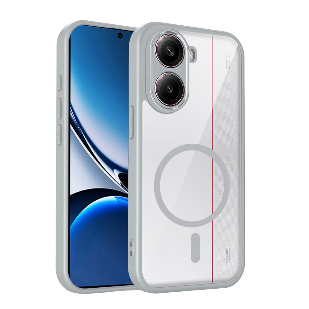KEYSION Transparent Magnetic Phone Case for Xiaomi POCO X8 Pro Max Silicone+PC HD Clear Shockproof Back Cover for POCO X8 Pro