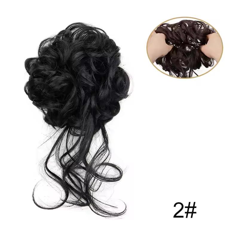 Messy Bun Hair Piece Synthetic Tousled Updo Hair Buns Extension Elastic Hair Band Hair Fake Hair Accessories for Women Girls