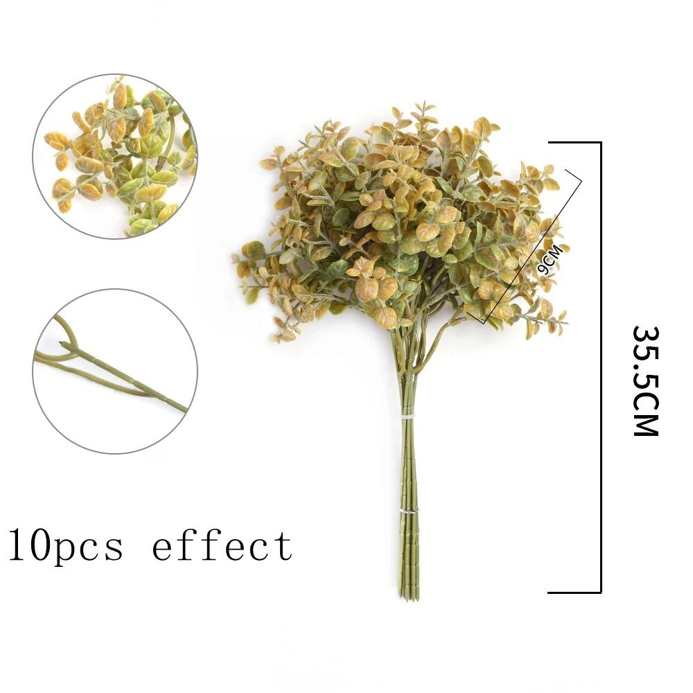 10Pcs Artificial Leaf Plant Bouquet Fake Leaf for Home Room Decor Garden Wedding Marriage Decoration Outdoor Garland Ornaments