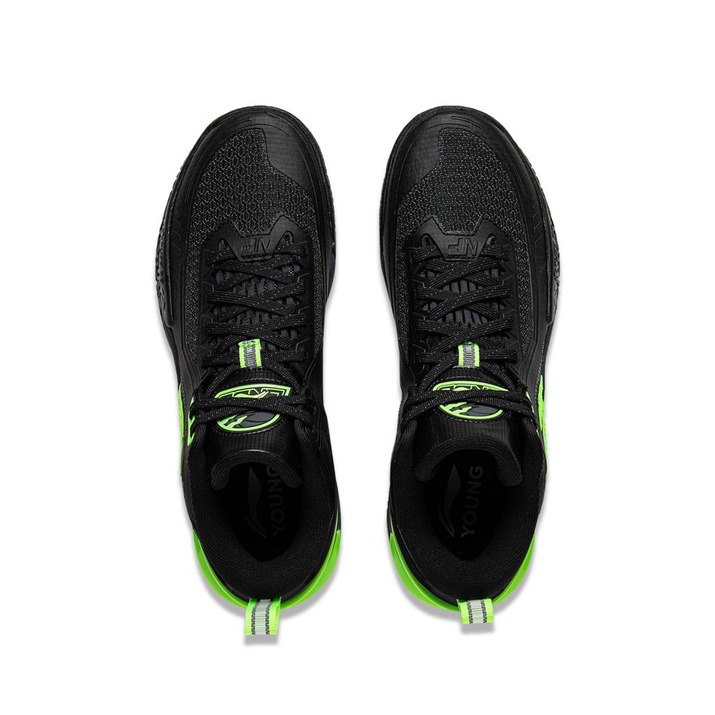 Li Ning Kids Basketball Mesh Comfortable Fashion Lightweight Shock Absorption Low Top Basketball Shoes Men sneaker Black YKBV026-1A