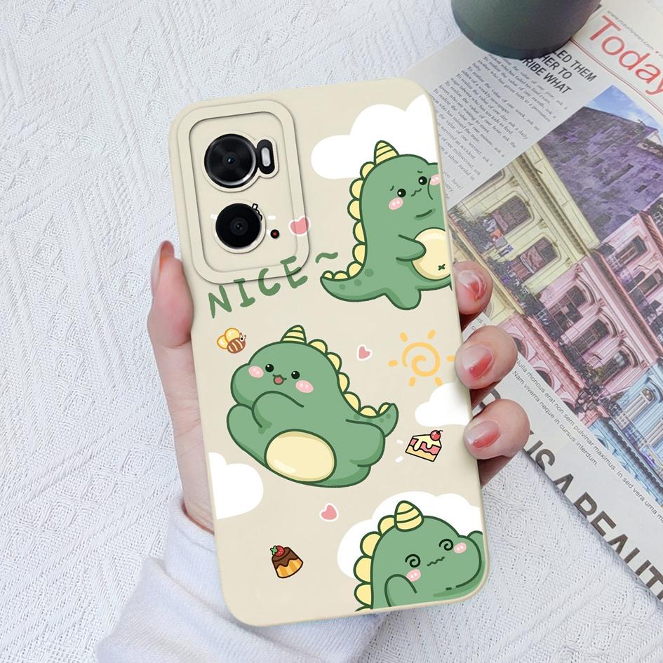 

Case For OPPO A72 A78 A94 A91 A76 A73 A93 A8 AX7 Back Cover Cute Dinosaur Housing Shockproof Matte Soft Silicone Screen Protector Capa For OPPO Bumper OPPO AX7