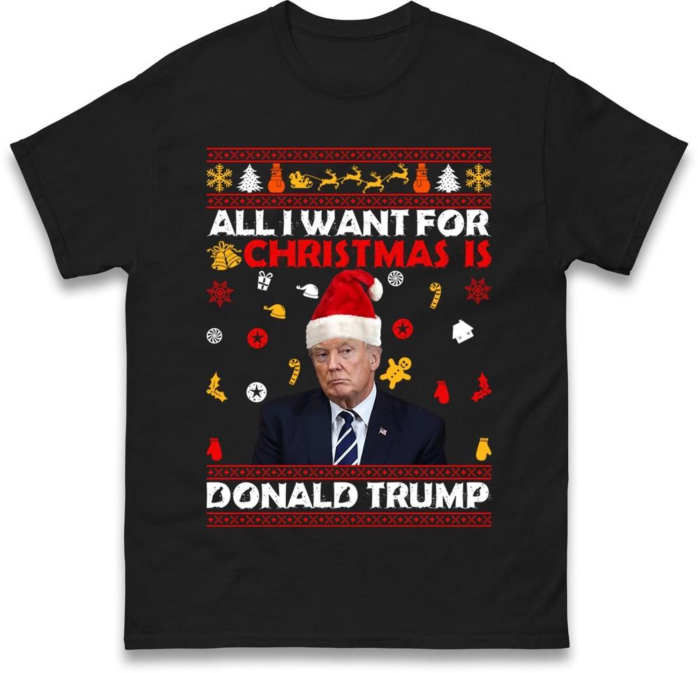 Merry Trumpmas T Shirt Maga Xmas Trump Top Xmas Festive Donald Gift Tee Top