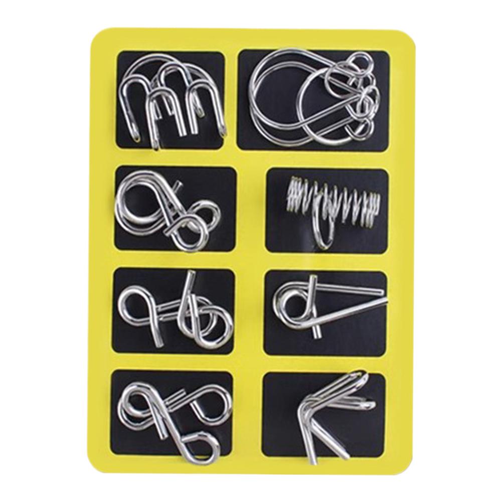 Metal Montessori Puzzle Wire Mind Brain Teaser Puzzles Children Adults Interactive Game IQ Mind Brain Teaser Puzzles
