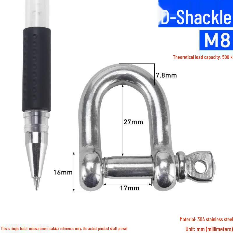 Stainless Steel D-Ring Shackle