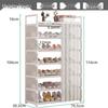 Compact Dustproof Shoe Rack with Curtain for Home Entry or Dorm