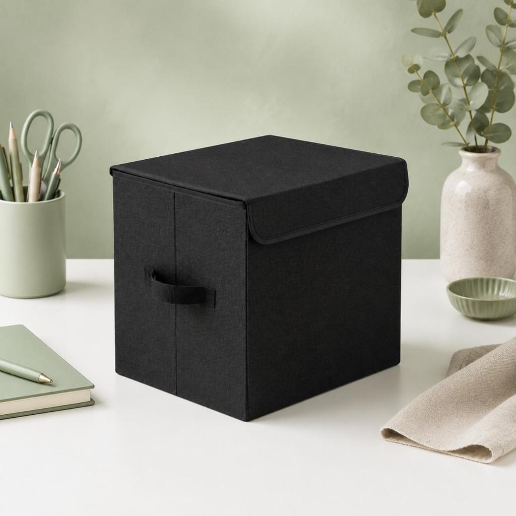 Lidded Storage Hinged cubeTop Foldable Box Carrying Handle