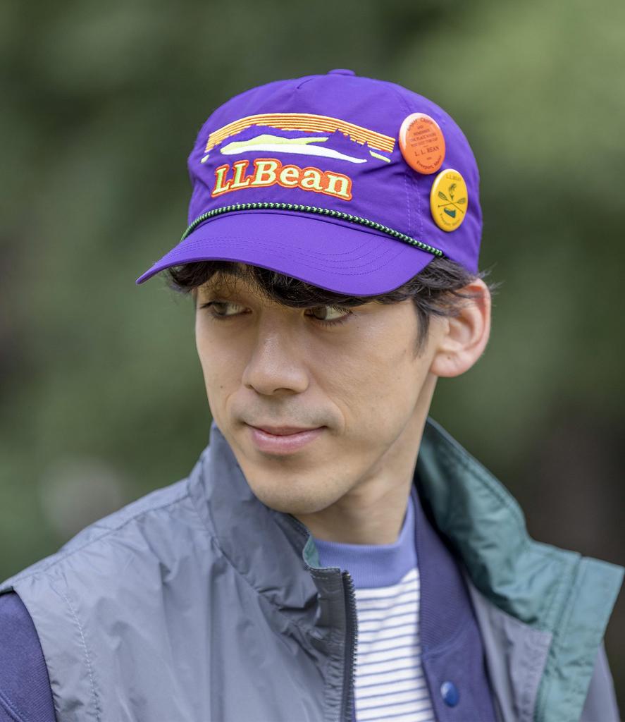 [L.L.Bean] Men's Tin Badge Five-Panel Cap, Size L, Purple, CK05535006