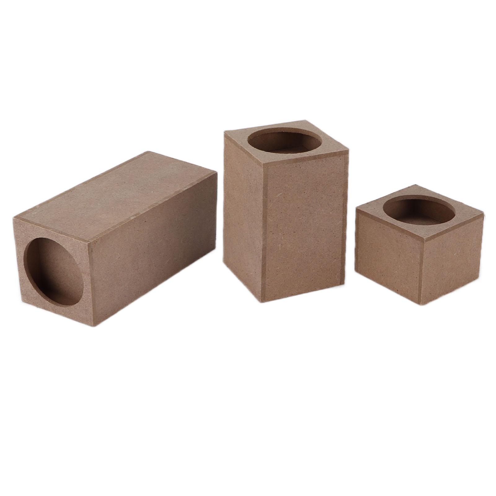 

3 шт. подсвечники деревянные квадратные деревенские натуральные подсвечники для украшения домашних праздников вечеринок