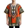 Unisex African Prints Dress Cotton Dashiki Shirt Ethnic Caftan