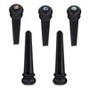 6Pcs Ebony Bridge Pins With Abalone Shell for Acoustic Folk Guitar Guitars Accessories
