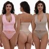 One-Piece Shaping Bodysuit with Tummy Control Thong Waist-Defining, Tummy-Flattening Butt-Lifting Curve-Enhancing Waist-Cinching Lace-Up Sexy Bodysuit