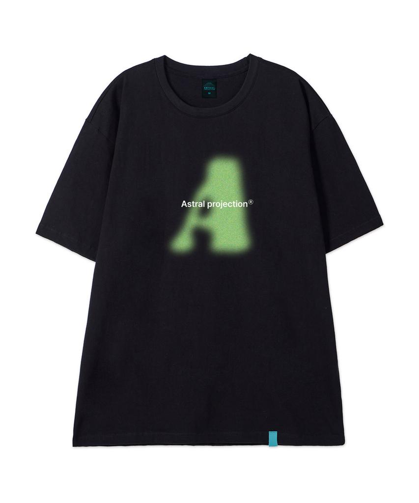 ASTRAL PROJECTION [Big A] Cotton Loose Fit Short Sleeve T-Shirt_Black