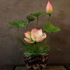 New Lotus PU Artificial Flowers for TV Cabinet, Buddhist Hall, Living Room, or Home Temple Decorations