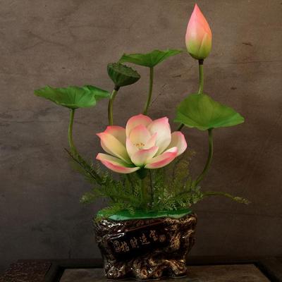 Neue Lotus PU Kunstblumen für TV-Schrank, buddhistische Halle, Wohnzimmer oder Heimtempeldekorationen