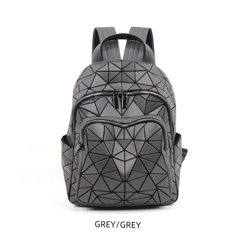 

Bag Unisex Backpack Popular Stylish and Lightweight Japan and South Korea Portable Outdoor Quilted Large Capacity Student Travel Bag Matte Round Edge-Grey