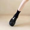 Black Platform Small Leather Shoes Women's Spring New Retro Versatile One-pedal Mary Jane