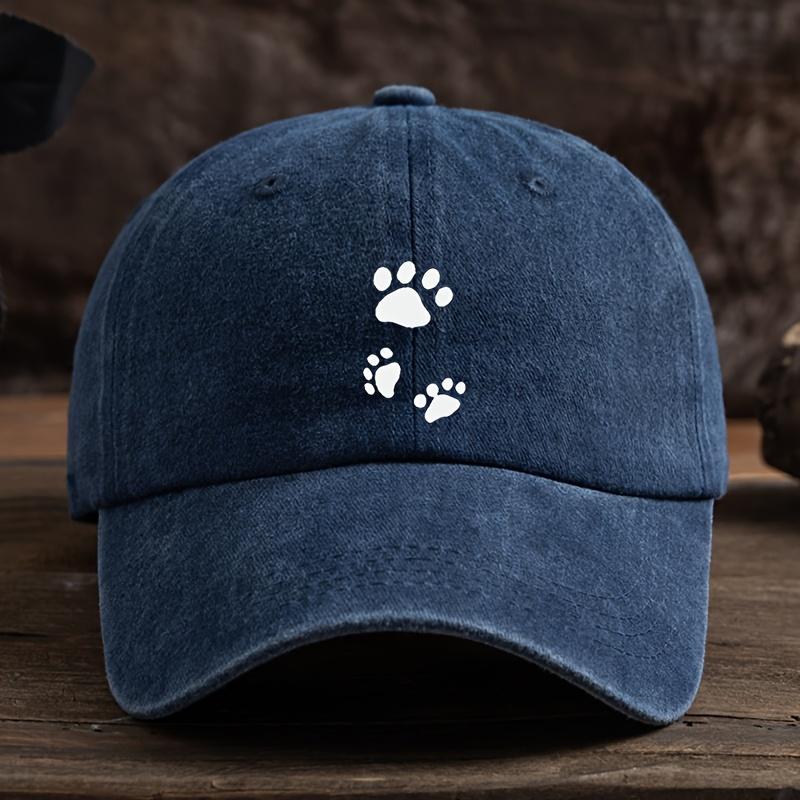 Fun Dog Paw Print Baseball Hat Unisex Outdoor Fashion Versatile Peaked Hat Trend