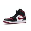 Air Jordan 1 Mid Noble Red Men Sneakers Black White 554724-066