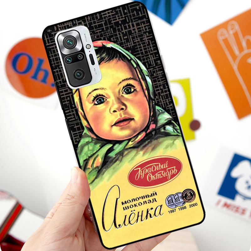 

Russian Chocolate Alenka Case For Xiaomi Redmi Note 12 Pro 11 8 9 10 Pro 9S 10S 11S 12S Redmi 12C 10C 9C 10A Cover Redmi Note 9S