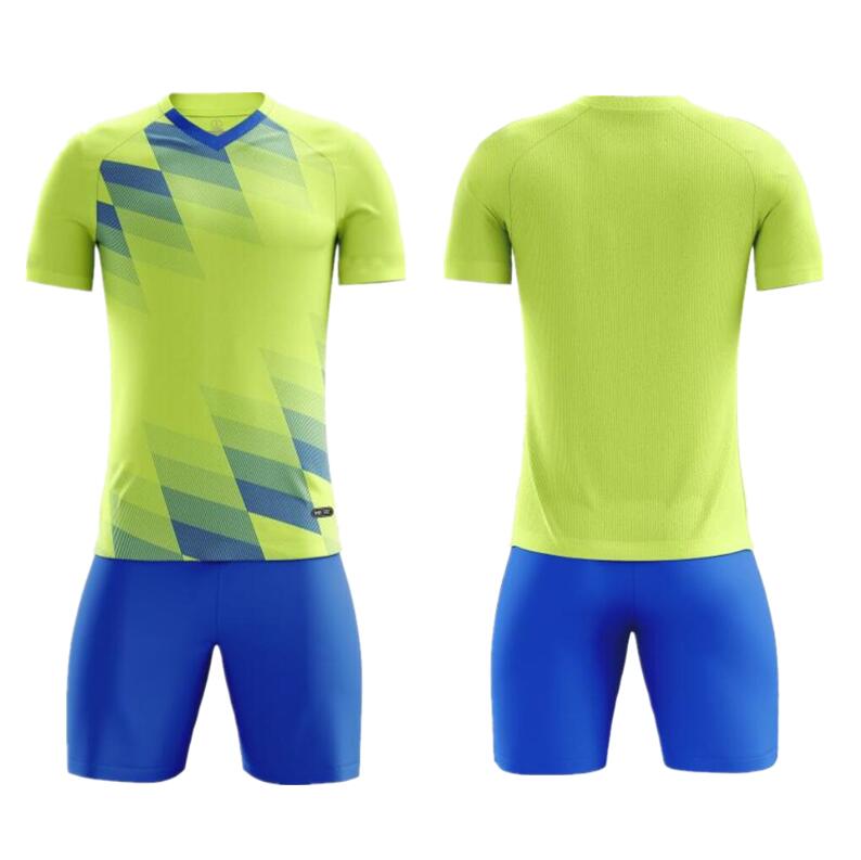 Hoge Kwaliteit Team Club Voetbaluniformen Voetbalshirts Tweedeelig Heren Shortset Custom Sublimatie Voetbalshirt Set Kinderen