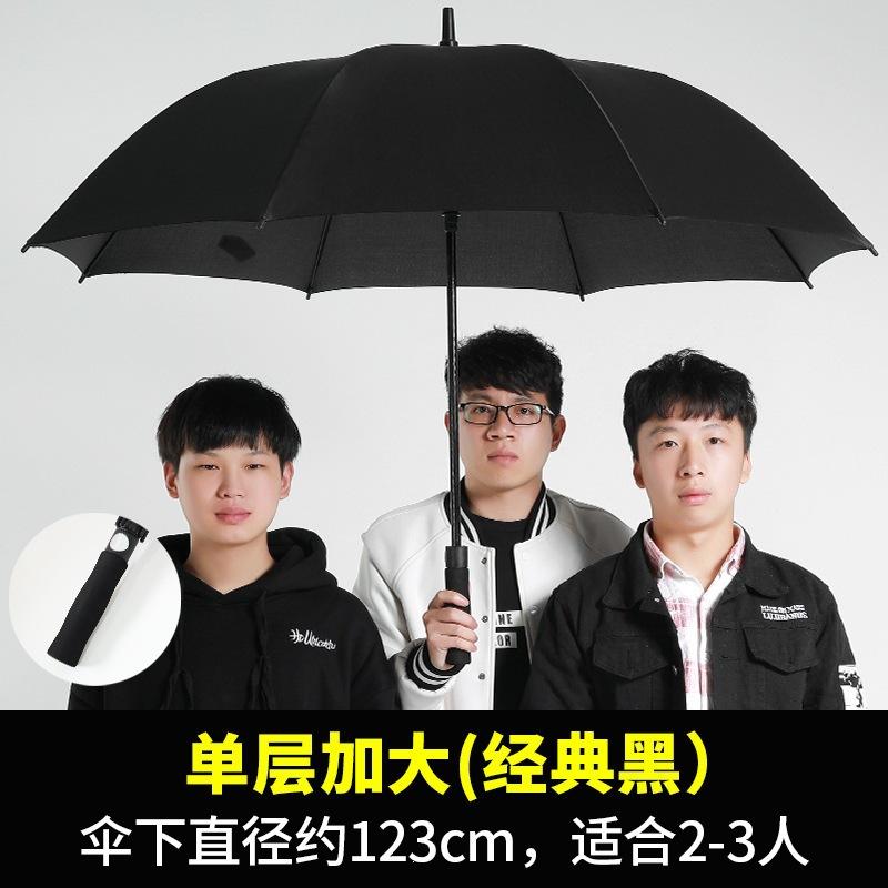 Long-handled Umbrella Printed Logo Automatic Long-handled Golf Umbrella, Enlarged and Thickened Automatic Straight Rod Advertising Umbrella Printed