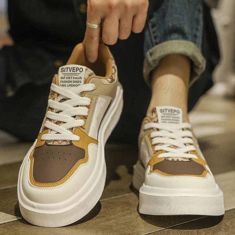 2026 new casual sports shoes men's spring niche designed thick soled fashi trend comfortable height increasing chunky sneakers