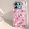 Pink Fruit Cherry Butterfly Feather Texture Phone Case for Xiaomi Mi 13T 14T Pro 11 Lite NE 5G Couple Shell Silicone Bags Cover
