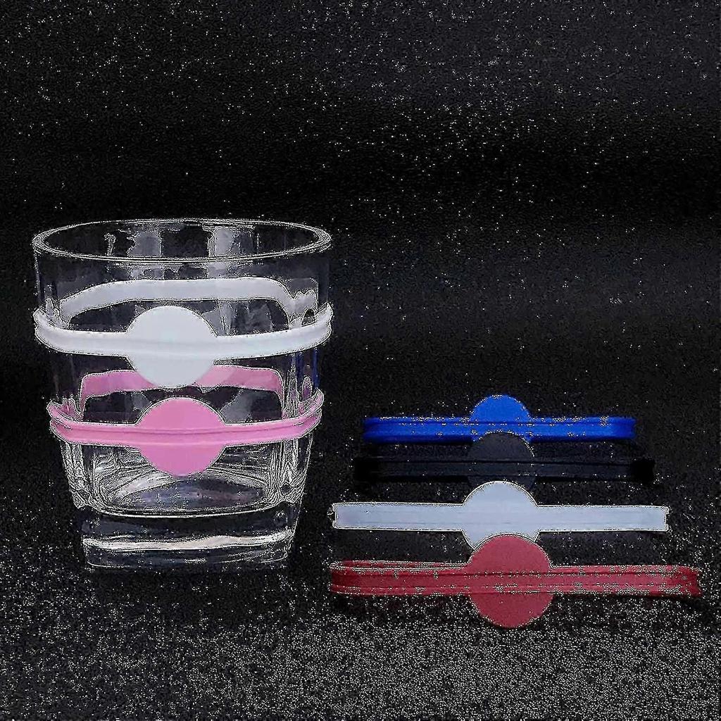 24 Silicone Beverage Markers, Wine Glass Pendants, Suitable for Party Glasses, Cups, Jars, Etc., Beverage Glass Markers