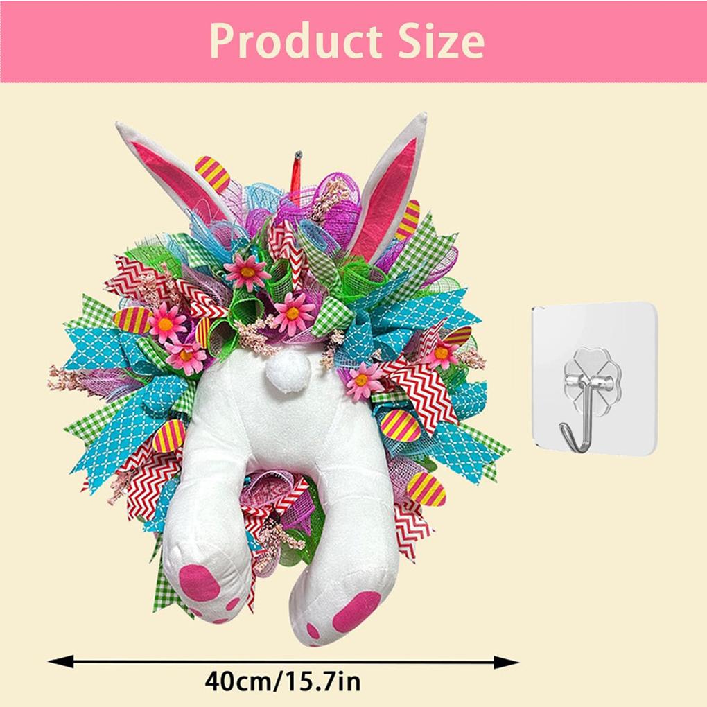 Easter Bunny Wreath Cute Spring Decoration For Door Easter Wreaths For Front Door Easter Decorations