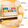 2 Tier Baby Bookshelf Double Sided Storage Montessori Wood Book Rack for Baby Nursery Room Playroom Classroom and Bedroom Decor