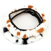 Universal Plush Steering Wheel Cover - Warm & Soft Cow Design for Car Interior (Fashion Accessory)
