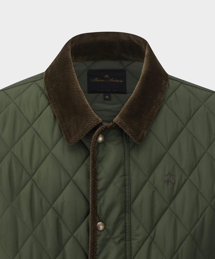 Brooks Brothers Quilted Jumper (Olive) (Bbopmbf402)