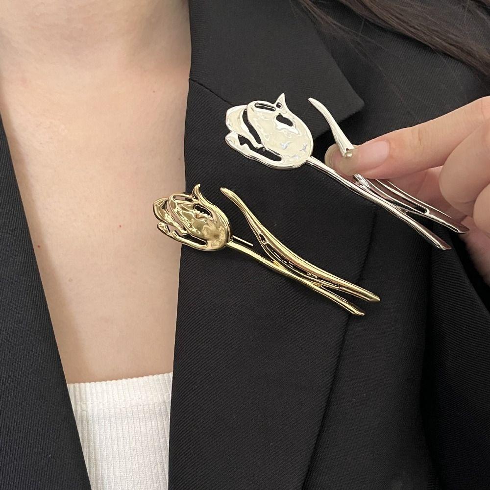 

Minority Design Exaggerated Broochs Jewelry Accessories Women Brooch Gift серебряный